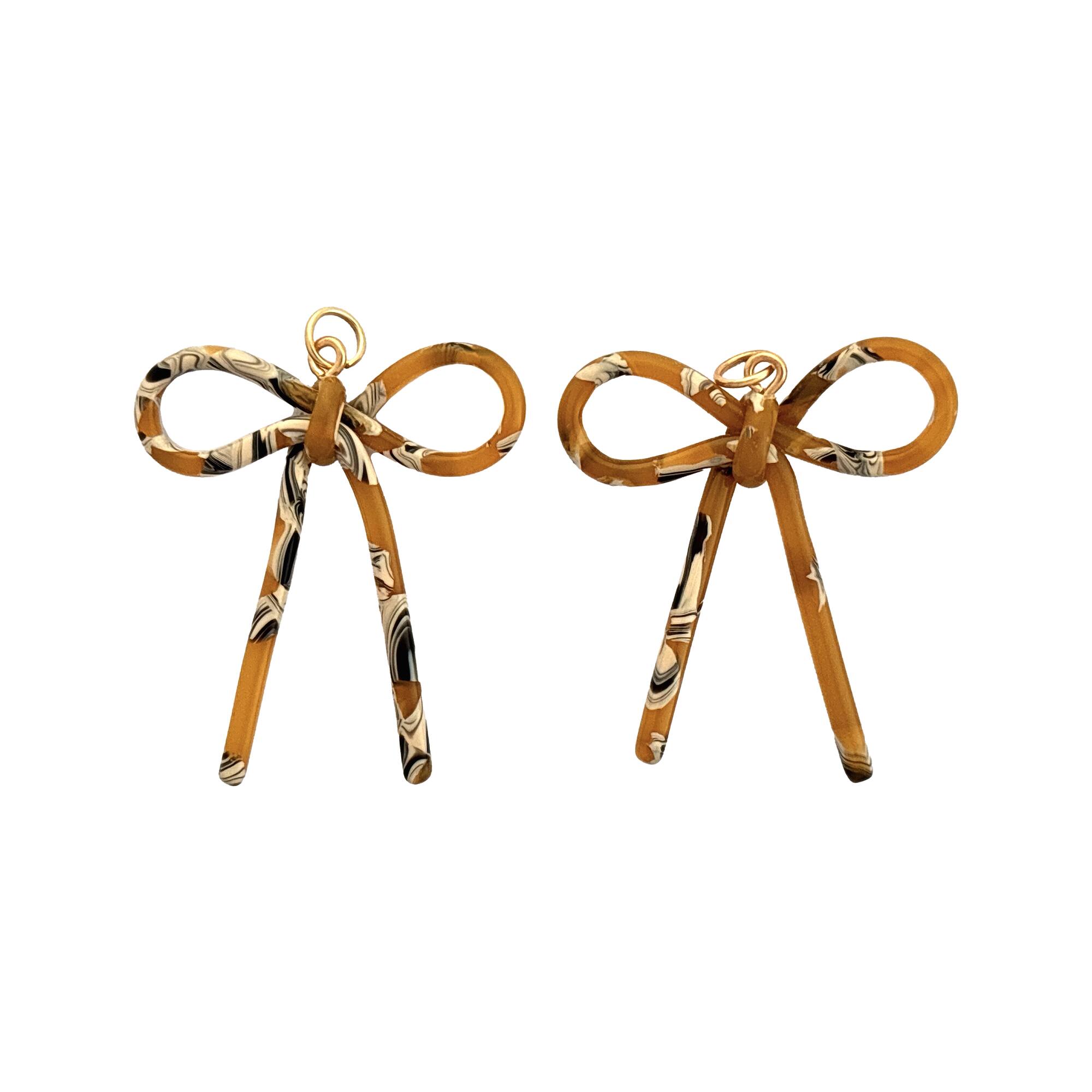 Blue Moon Studio™ Yellow Acrylic Bow Charms, 2ct.